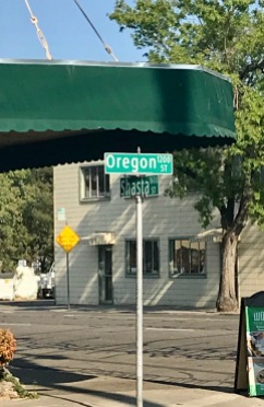 The corner of Oregon & Shasta Streets. This is where the action is!